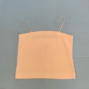 White American Eagle Spaghetti String Crop Top